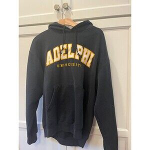 Adelphi size large champion appliqué hoodie college spirit gear